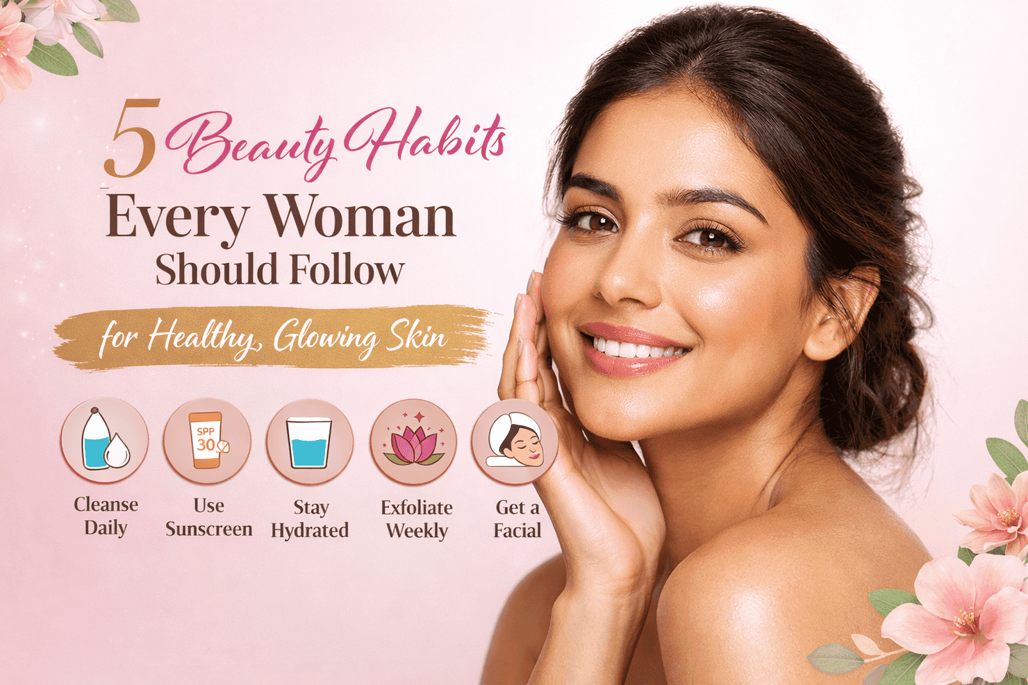 5 Beauty Habits Every Woman Should Follow for Healthy, Glowing Skin